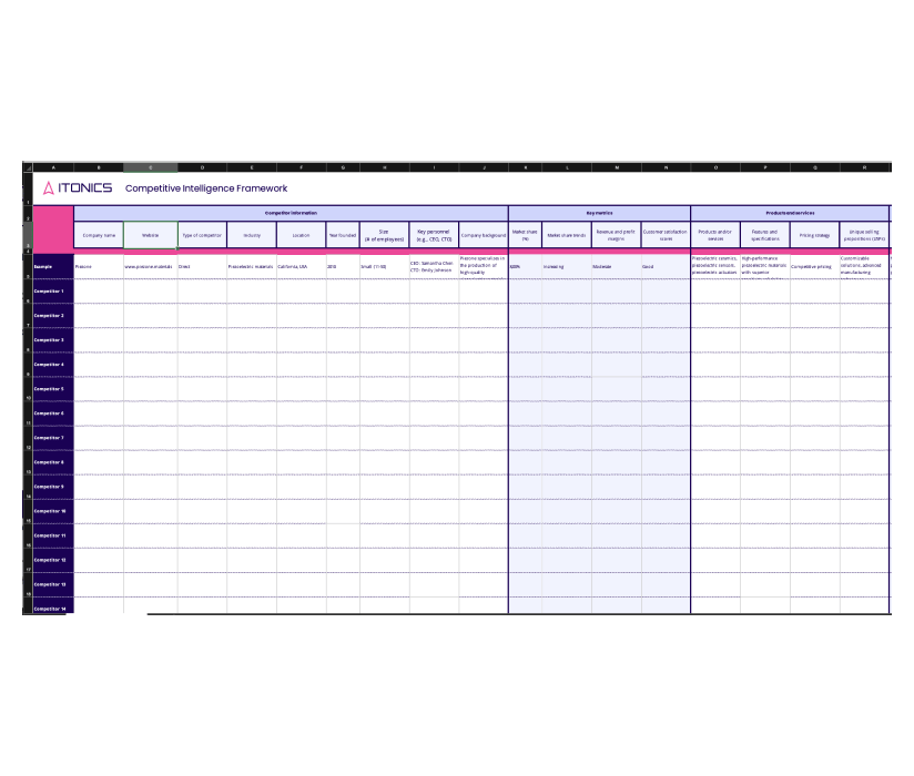 Template: Competitive Intelligence Framework