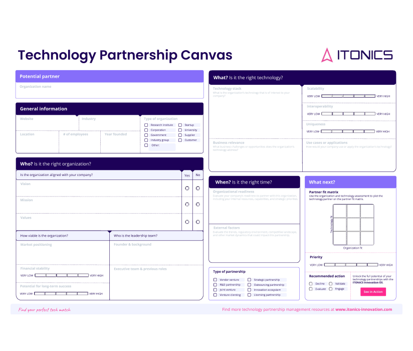 Technology Partnership Canvas