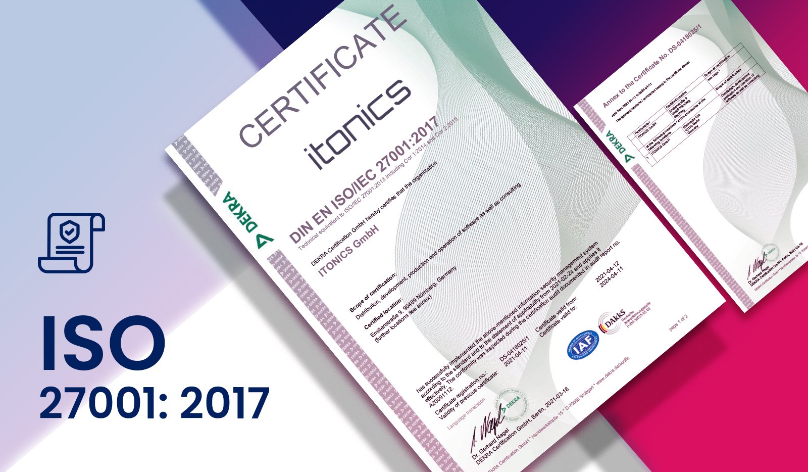 Featured image: ITONICS is ISO 27001 re-certified