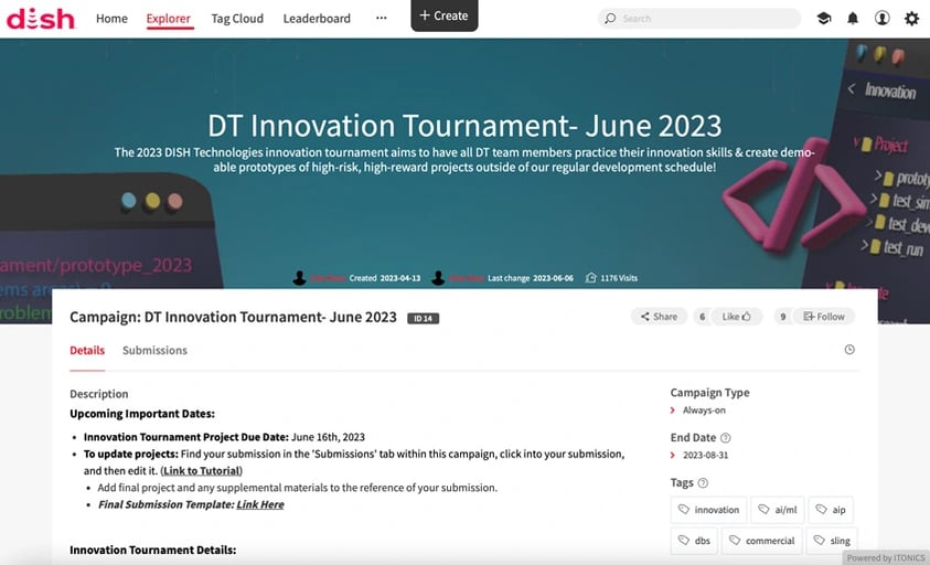 DISH Innovation Tournament powered by ITONICS