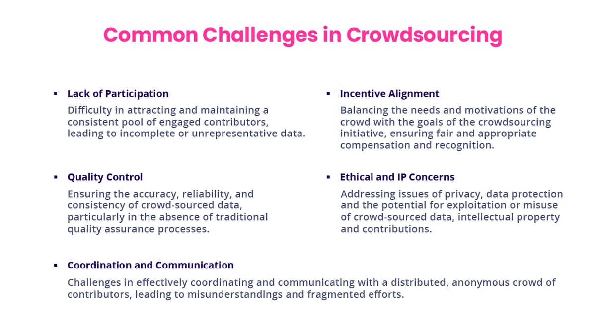 common challenges in crowdsourcing