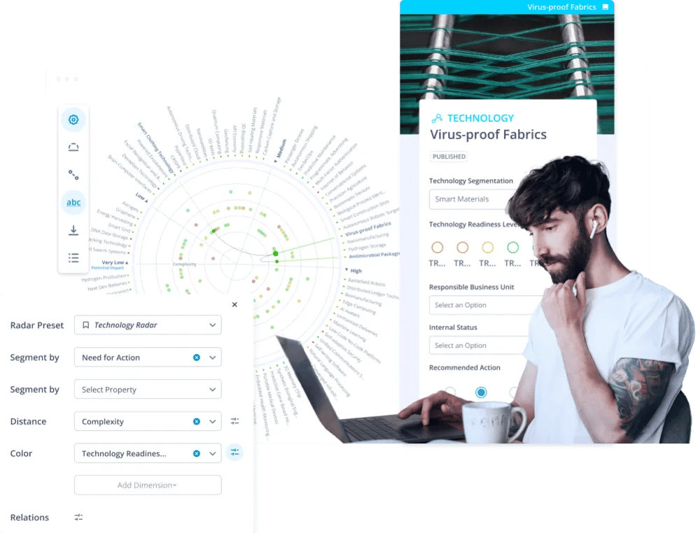 ITONICS Innovation OS provides technology scouting features to improve your organization’s technology management. 